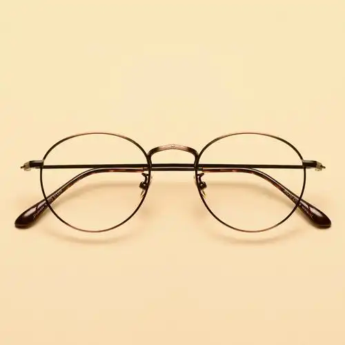 平光镜复古眼镜框女韩版潮文艺 圆框眼睛框镜架男配近视佐野一郎-mc母