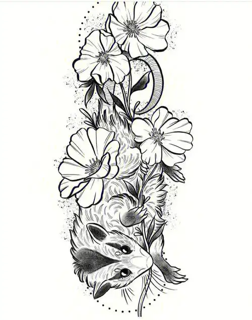 分享一组略带抽象线条感的纹身手稿[胜利]有没有喜欢这种风格的朋友