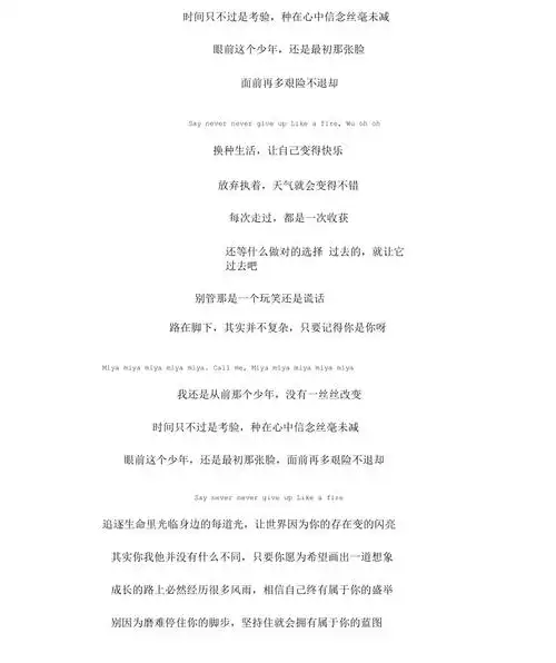 梦然少年歌词资料