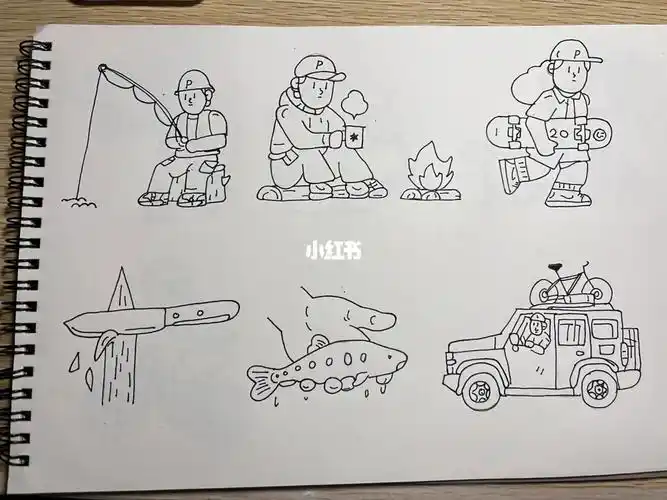 简笔画  #零基础学画画  #画画的日常  #露营  #露营简笔画