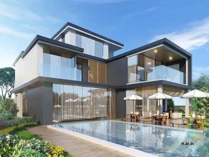 室外效果图|别墅不同角度外观