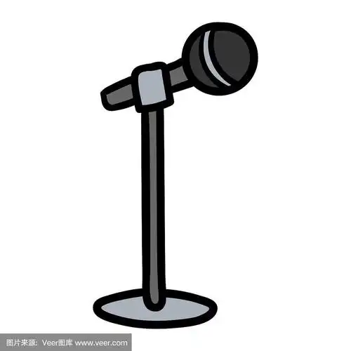 麦克风,卡通,歌手,艺术,绘画插图