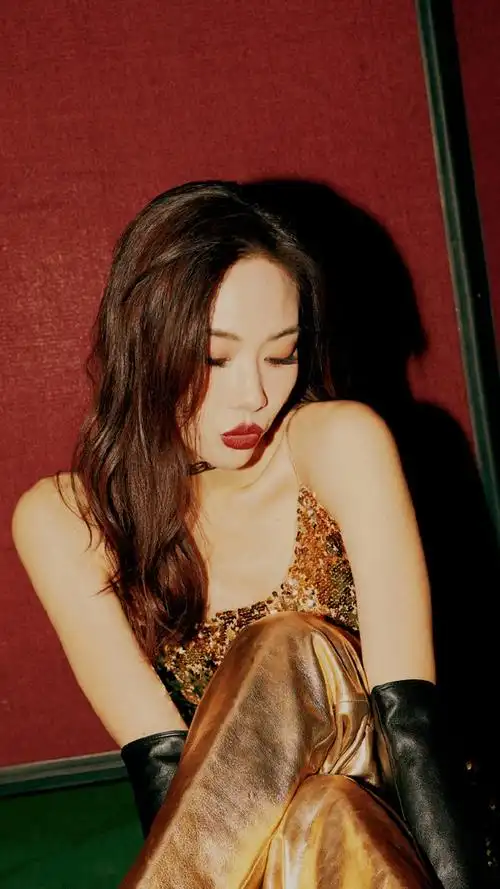 【一点资讯】王菲菲壁纸:黑白拼接外套搭配金色漆皮过