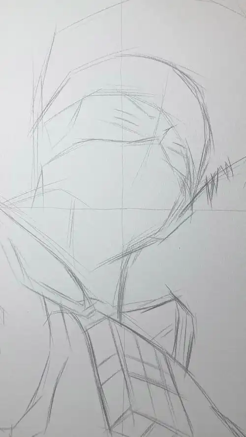 火影忍者动漫人物帅气的卡卡西绘画过程图教程分享