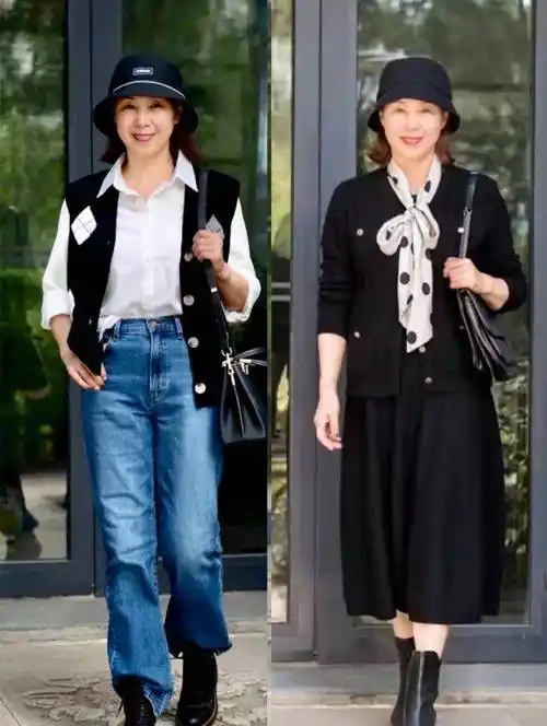 这才是:55岁女人该有的穿搭!简约随性,凸显时尚美!