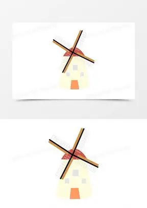 卡通风可爱风车手绘元素