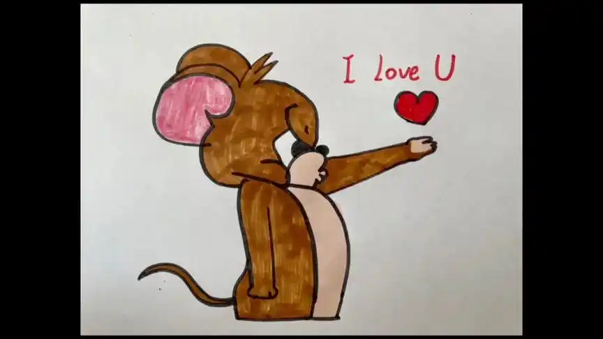 老鼠jerry简笔画