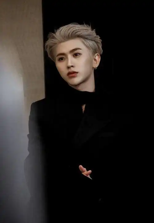 蔡徐坤银发背头造型帅到爆炸