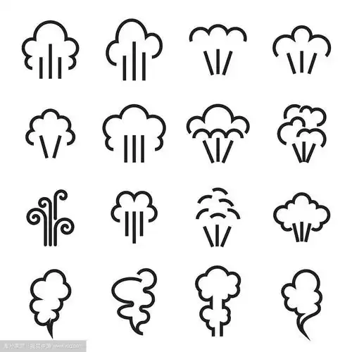 蒸汽图标孤立在白色背景