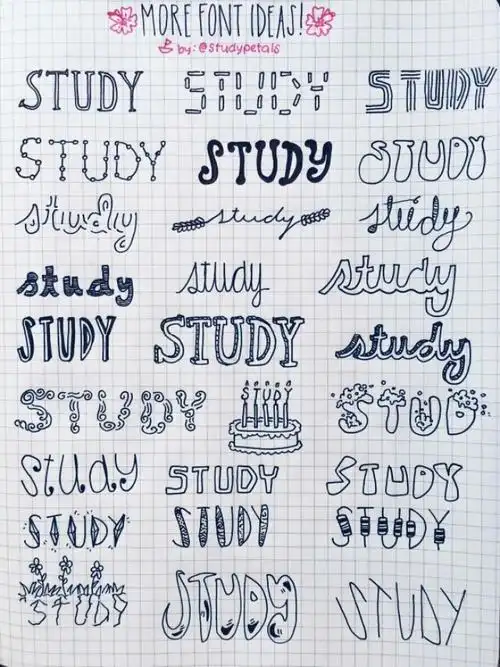 手帐可爱简笔画字体