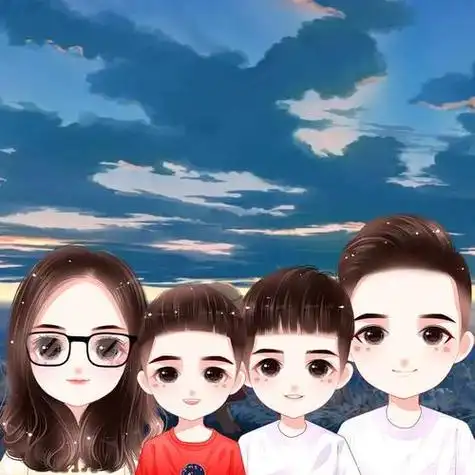 漫画头像一家三口四口五口头像设计有你喜欢的吗