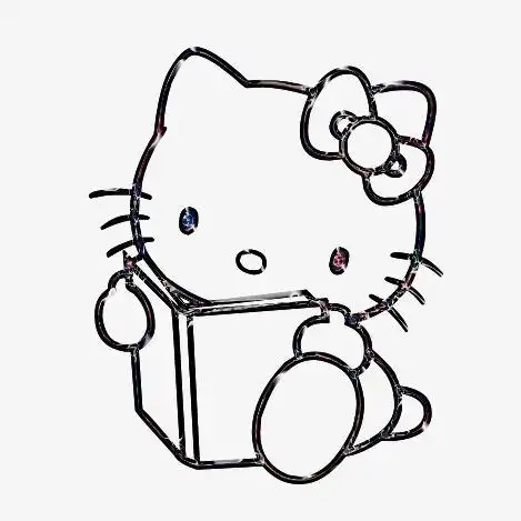 卡通黑白简笔画下载 简笔画图片大全-普车都