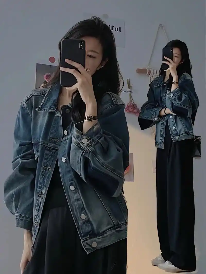 抖音图文来了 #开春搭配 #牛仔外套 # - 抖音