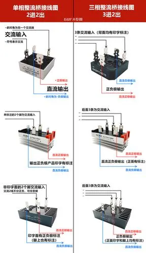 gufa交流sql转直流ql10a20a30a50a60a100a整流桥qlf器ql100a