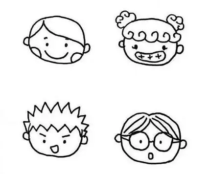 儿童画简笔画头像