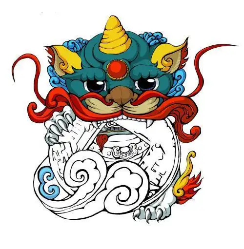 卡通貔貅简笔画