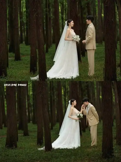 我们一起去钻小树林吧00森系小清新婚纱照