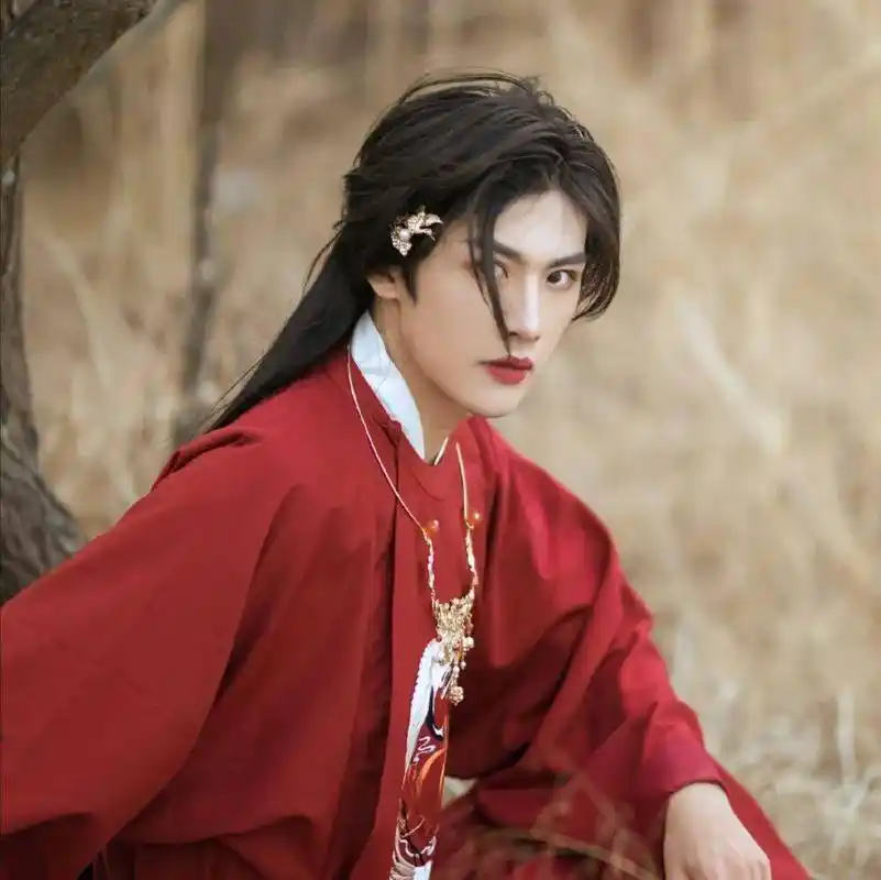 古风男生真人头像67陌上少年挥赋百折扇