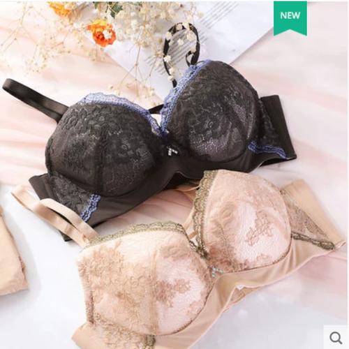 莎莲妮聚拢文胸小胸中厚性感调整型收副乳蕾丝上托bb棉sb19125