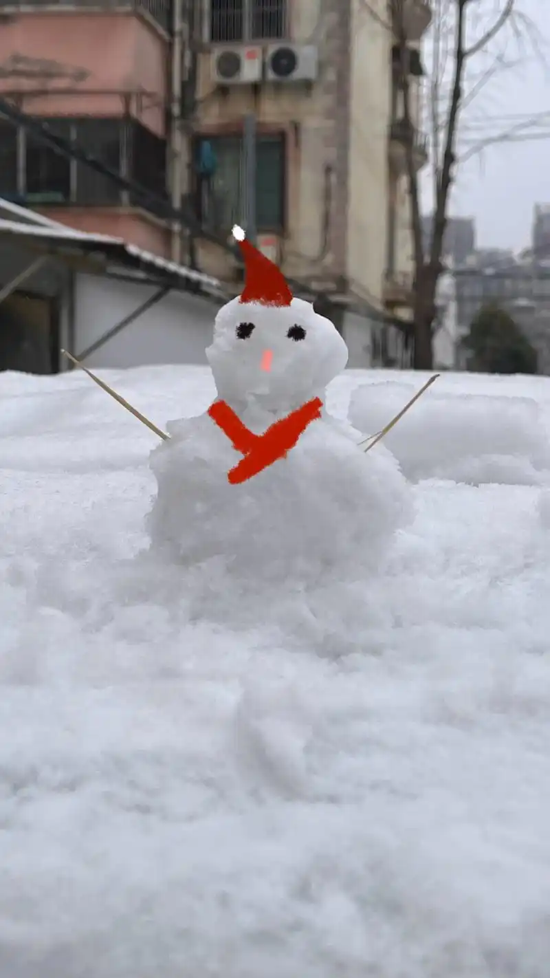 22级的孩子们堆的雪人96冬天的乐趣,莫过于堆雪人,童心不泯 - 抖音
