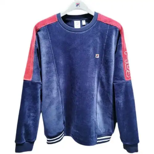 fila斐乐卫衣男冬款男装针织休闲时尚圆领加绒卫衣运动卫衣