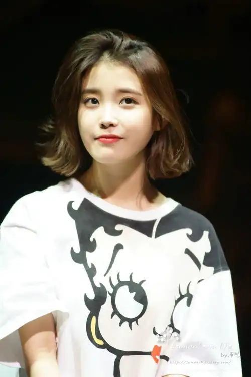 iu 短发 发型 妆容 搭配