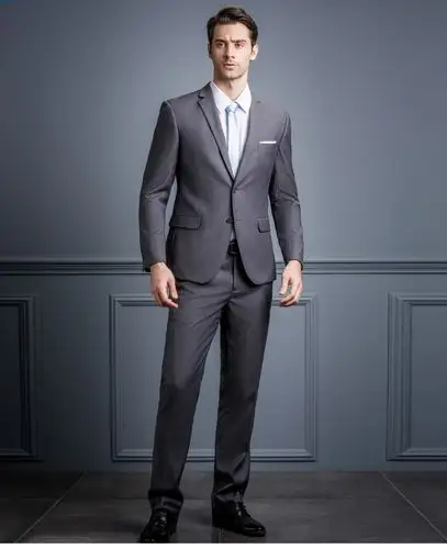 德洛礼奥西装套装男加肥加大码商务西服职业正装新郎结婚婚礼礼服