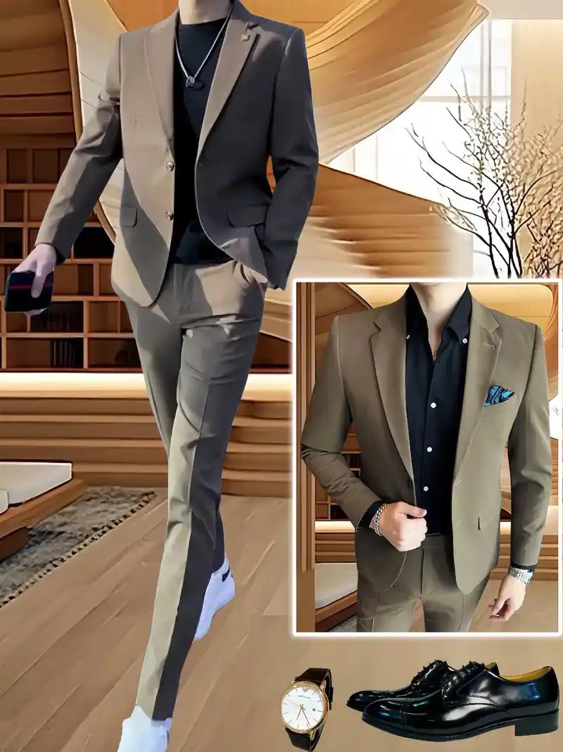 帅哥们~这款春夏薄款痞帅休闲西装来咯!简直帅爆了!