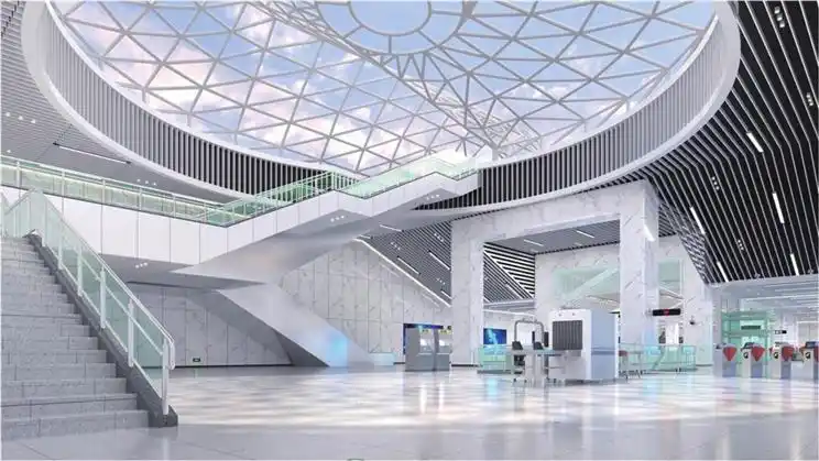 苏州地铁未来科技线如此酷炫7号线标准站统一科技蓝