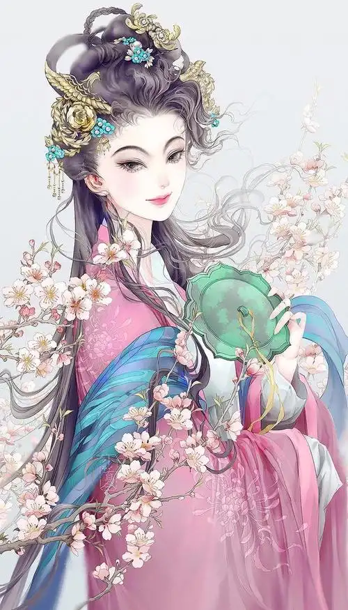 唯美古风女生插画作品——画师:小夏xj