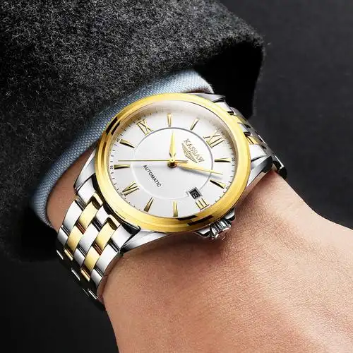 卡梭kassaw手表男自动机械表进口机芯时尚商务防水手表日历男表skk818