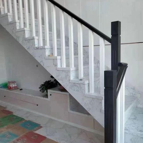 楼梯扶手实木楼梯扶手栏杆护栏室内家用阁楼楼梯现代简约极简新款