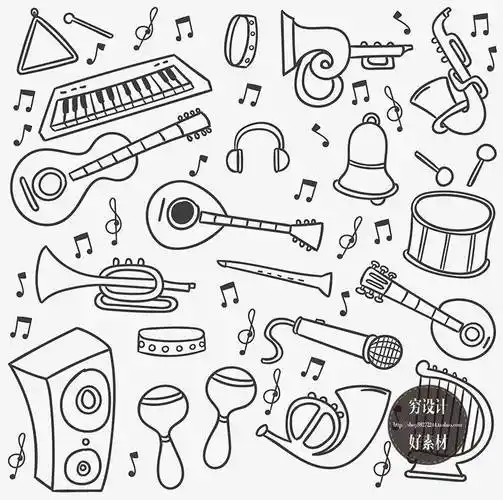 乐器简笔画 乐器简笔画图片