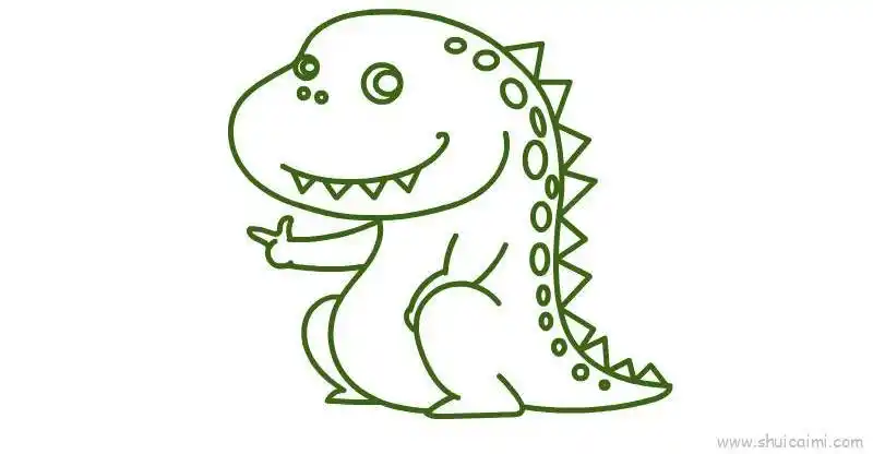 小恐龙儿童画怎么画 小恐龙简笔画简单又好看