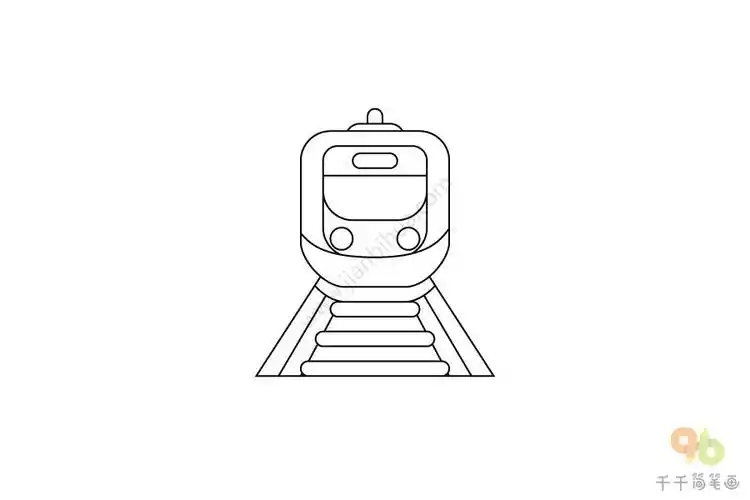 行驶过来的地铁简笔画