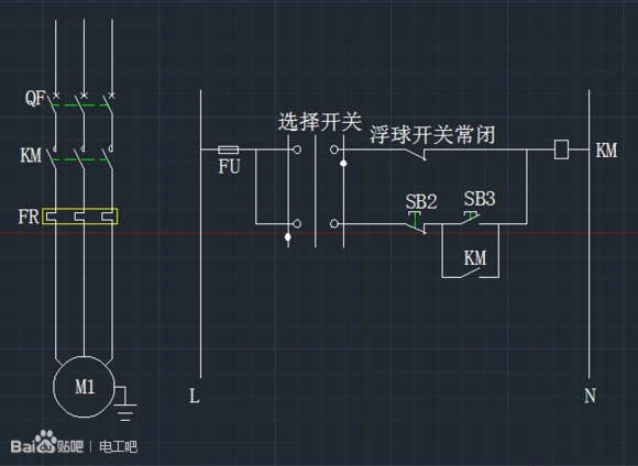 带浮漂的污水泵上怎么接电源线,泵上是7根线