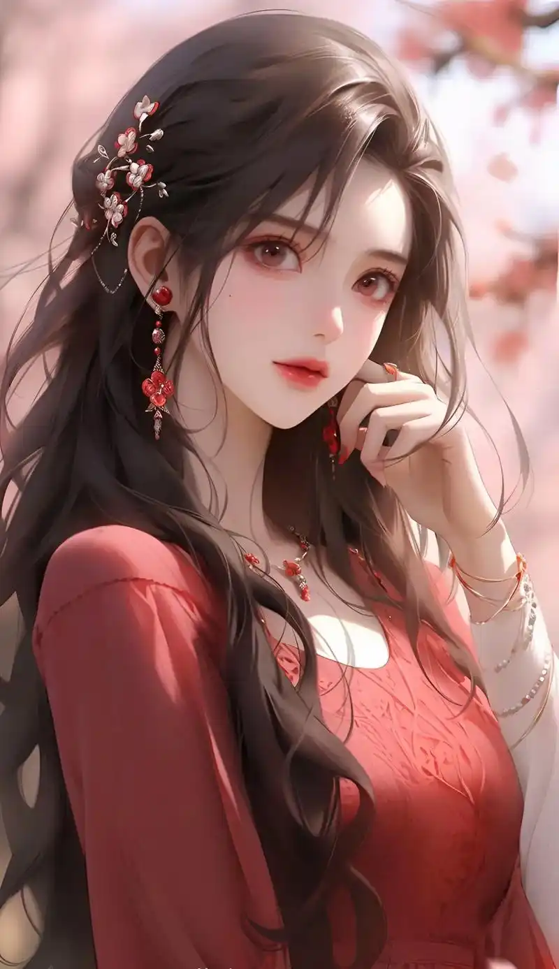 古装仙女插画图集 #红衣古装 #绝美古风 #动漫美图 #红 - 抖音