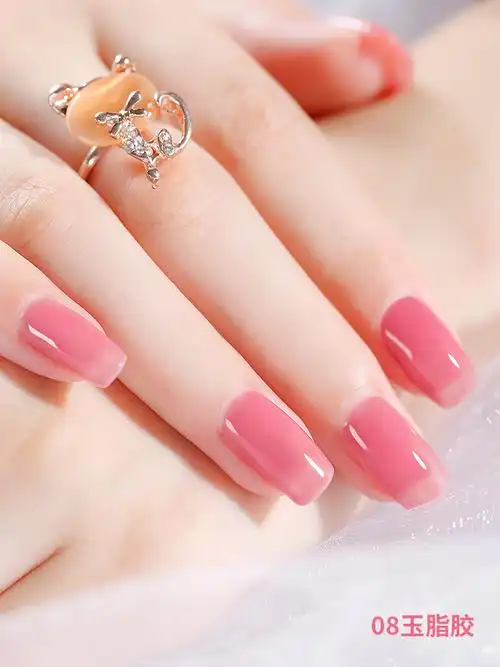 甲油胶2020年新款流行透裸色果冻粉指甲油女无毒无味孕妇持久店用