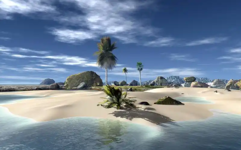3d beach wallpaper