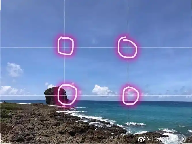 这样在拍照的时候,你会发现相机里面有一个九宫格,九宫格在你拍摄的