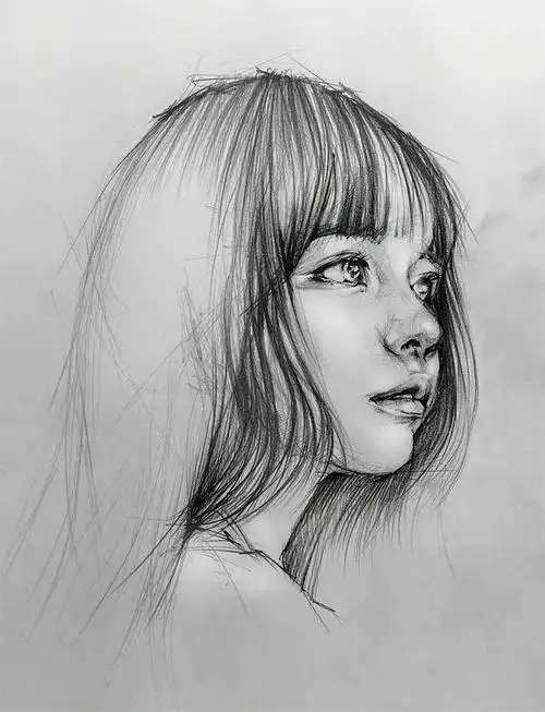 素描人物插画人物速写