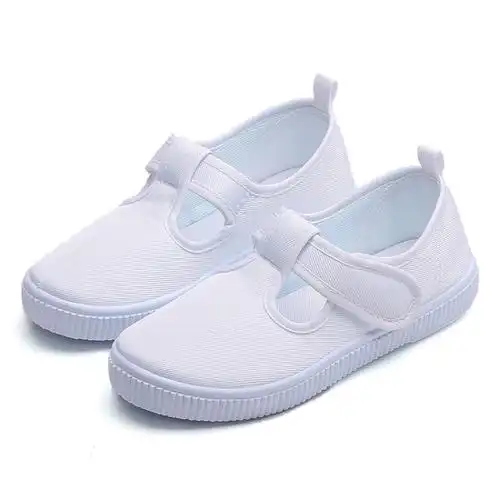 幼儿园小白鞋学生童鞋帆布鞋白球鞋儿童白布鞋男童女童白色运动鞋