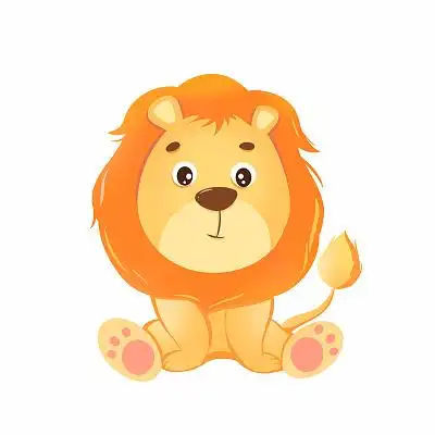 狮子元素可爱狮子玩具 森林之王 动物小狮子元素