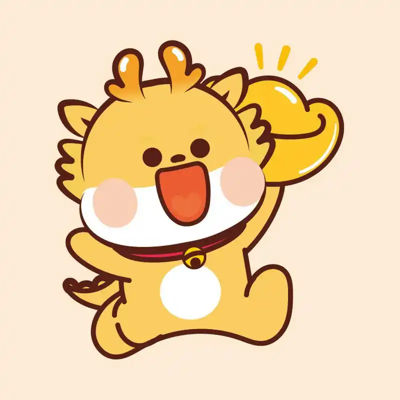 小飞龙卡通可爱插画头像分享 原创 萌萌星球系列ip 小飞龙ip卡通形象