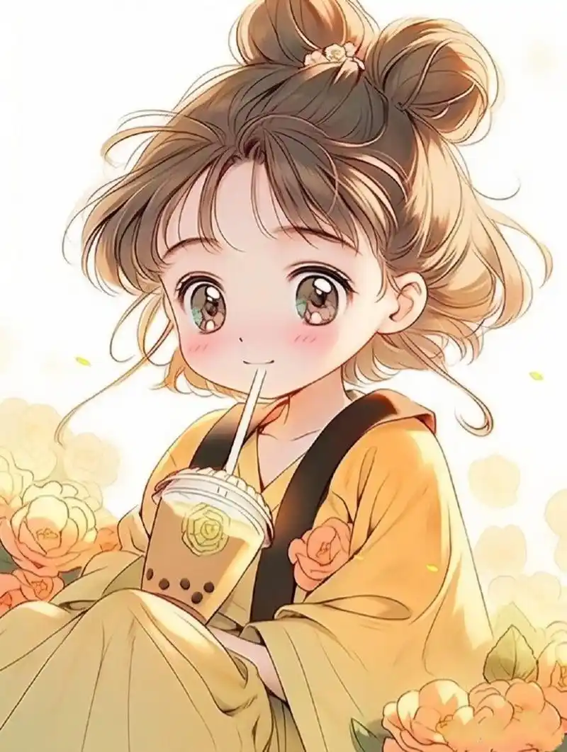 萌q小可爱头像插画 676767,每一张都超级可爱 #动漫插画