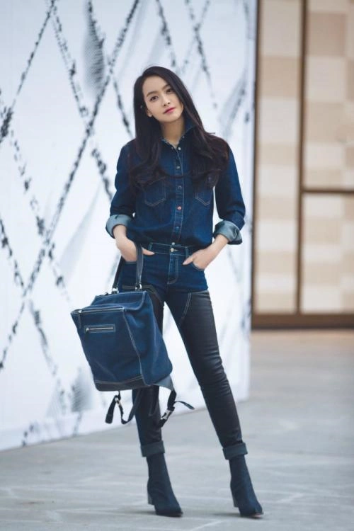 宋茜男装加身,领口超特别,女生男装可以这么霸气!