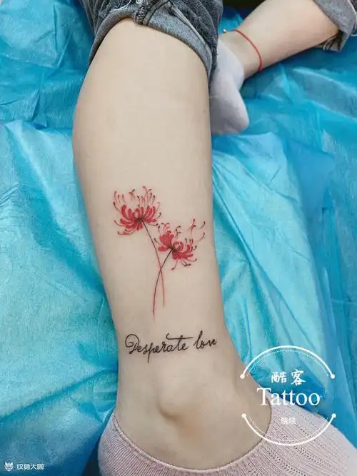 彼岸花_纹身图案手稿图片_张晓会的纹身作品集