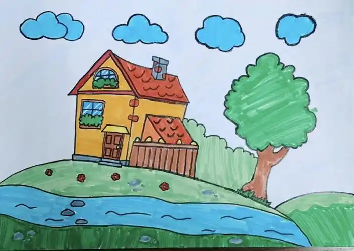 实高小学部 / 最美家乡主题绘画