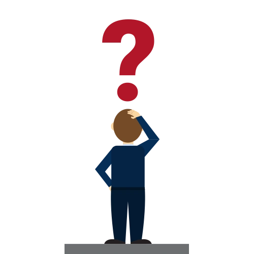 卡通问号与小人