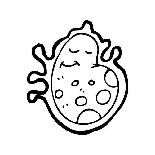 卡通简笔画细菌卡通画报动物简笔画手绘细菌病毒线稿561动物简笔画手